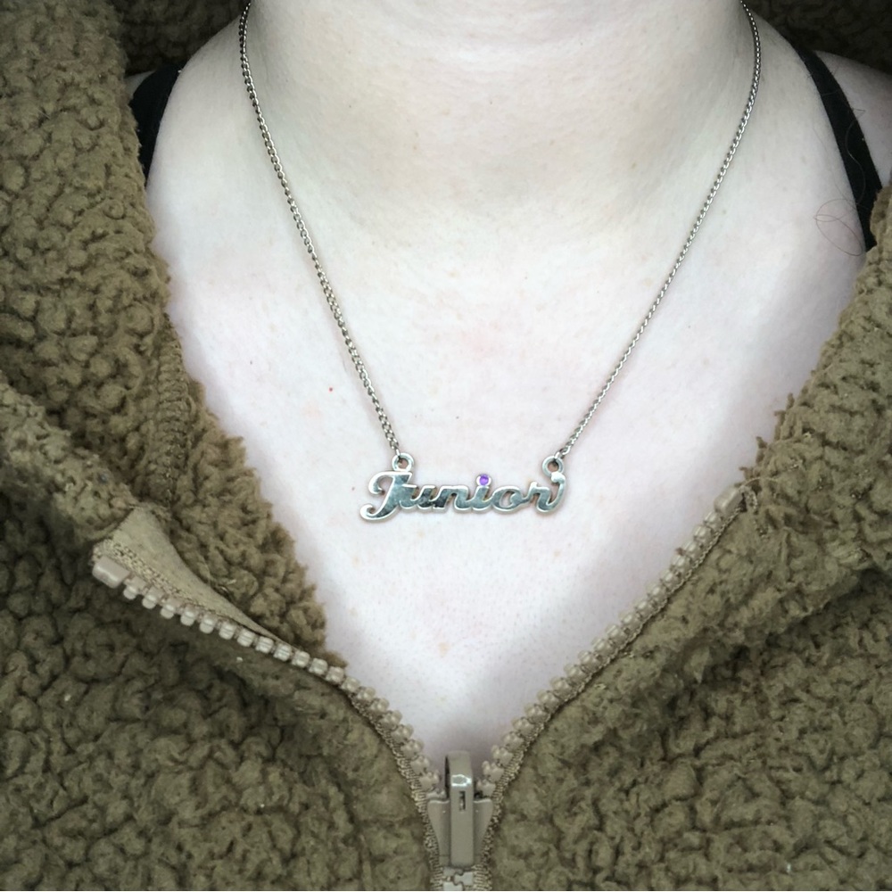 Girl Scout - Junior Spelled Out Necklace with Purple